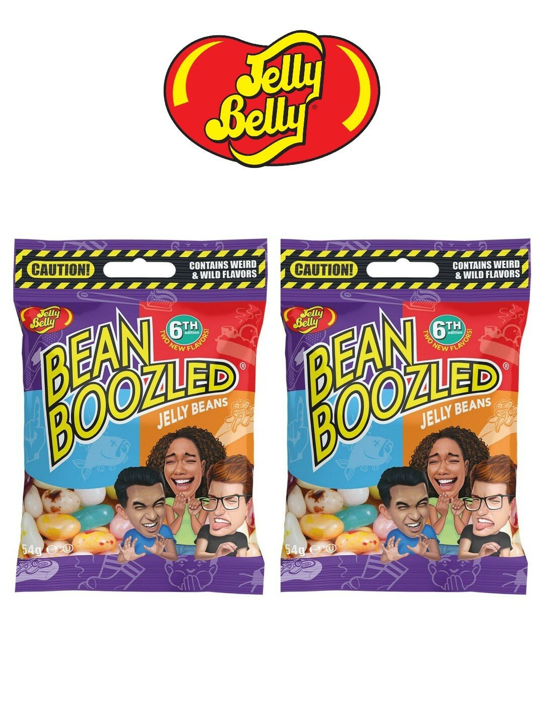 Jelly Belly, Драже жевательное, ассорти Bean Boozled, 2 шт по 54 г