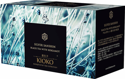 Чай в пакетиках Kioko Silver Sanshin, черный, с ароматом бергамота, 25 ...