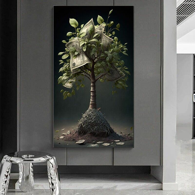 Картина на стену для интерьера от бренда Pechat Vip из категории Деньги-правят-миром 40х70 см.