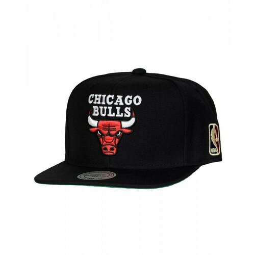 фото Бейсболка mitchell & ness, размер one size fits all, красный, черный