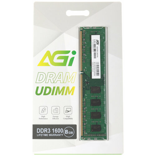 Память DDR3 8Gb 1600MHz AGi AGI160008UD128 UD128 RTL PC4-12800 DIMM 240-pin 135В Ret 120000₽