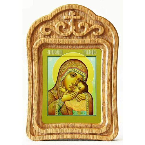 Икона Божией Матери Спасительница утопающих, в резной деревянной рамке икона божией матери спасительница утопающих в белой пластиковой рамке 8 5 10 см