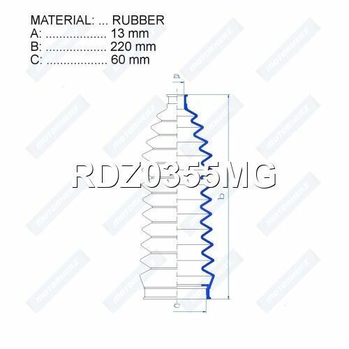 Пыльник рулевой рейки MERCEDES (Мерседес) 13*220*60 — фото 1