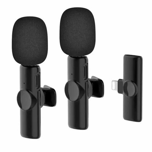 Петличные микрофоны K11 2 шт для iPhoneiPadAndroid с Lightning подключением 145000₽