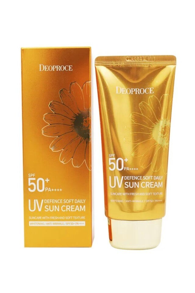 DEOPROCE UV DEFENCE SOFT DAILY SUN CREAM SPF50+ PA++++ Солнцещзащитный крем