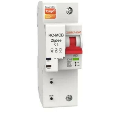 Умный выключатель Moes Zigbee circuit breaker 1P 16A (ZCB-SC-1P16)