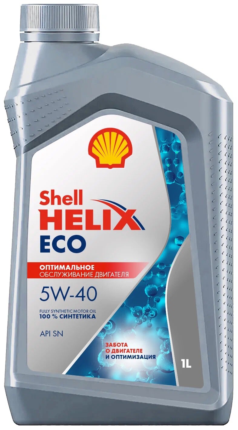 Синтетическое моторное масло SHELL Helix ECO 5W-40, 1 л, 1 шт.