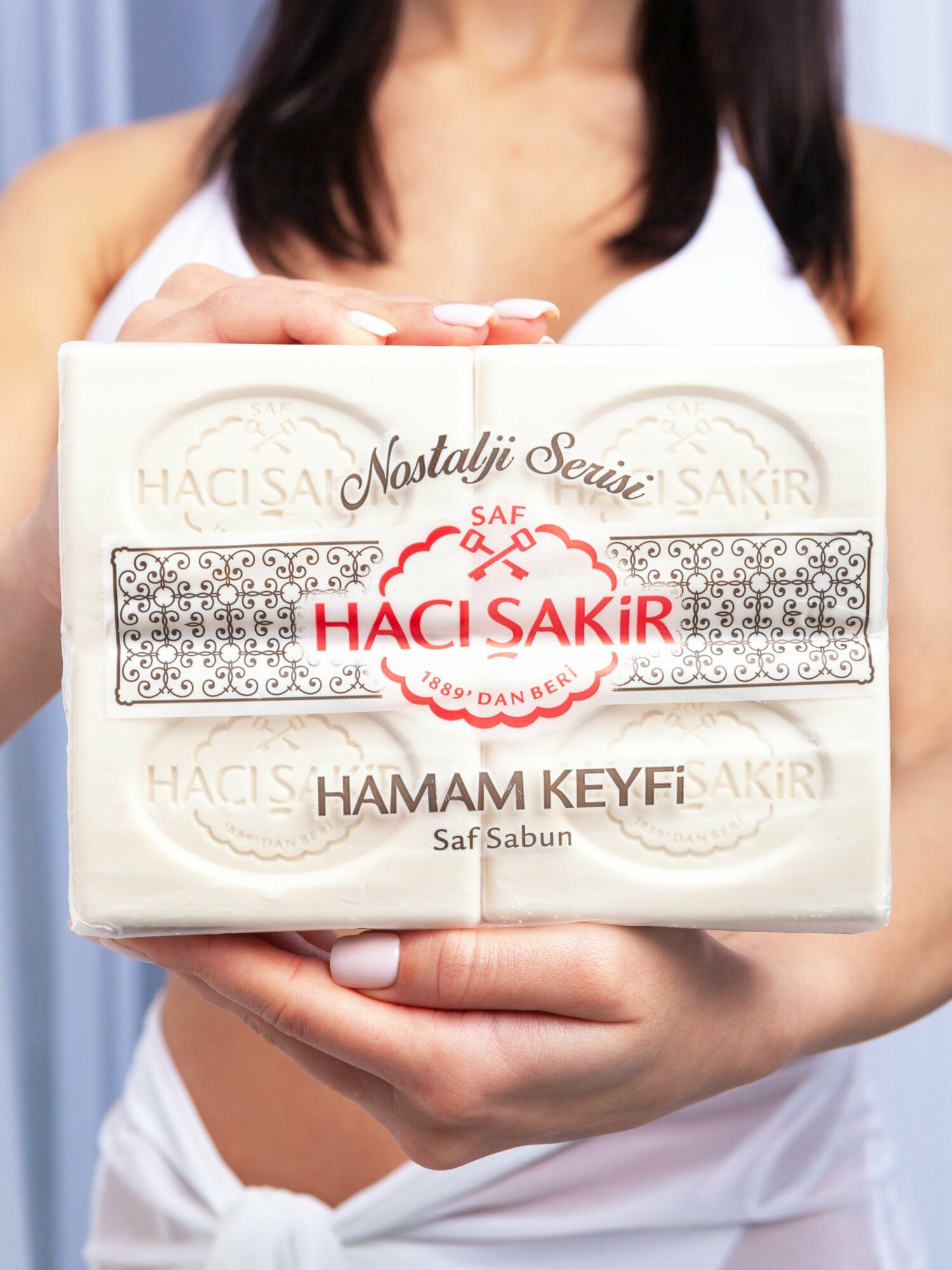 фото Мыло турецкое для бани HAMAM KEYFSAF SABUN 4 шт по 200 гр