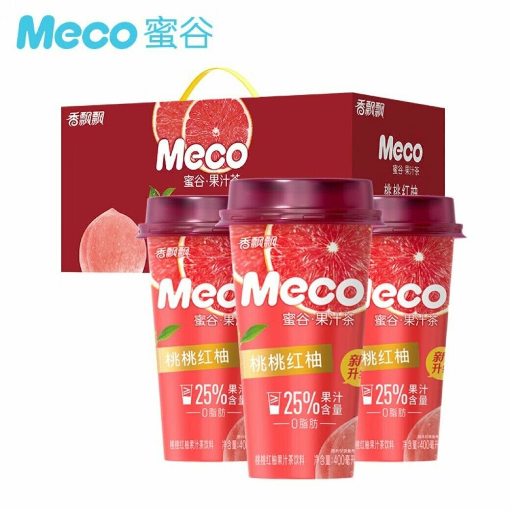 Холодный чай улун MECO со вкусом персика и грейпфрута, 400 мл, 15 шт в уп.