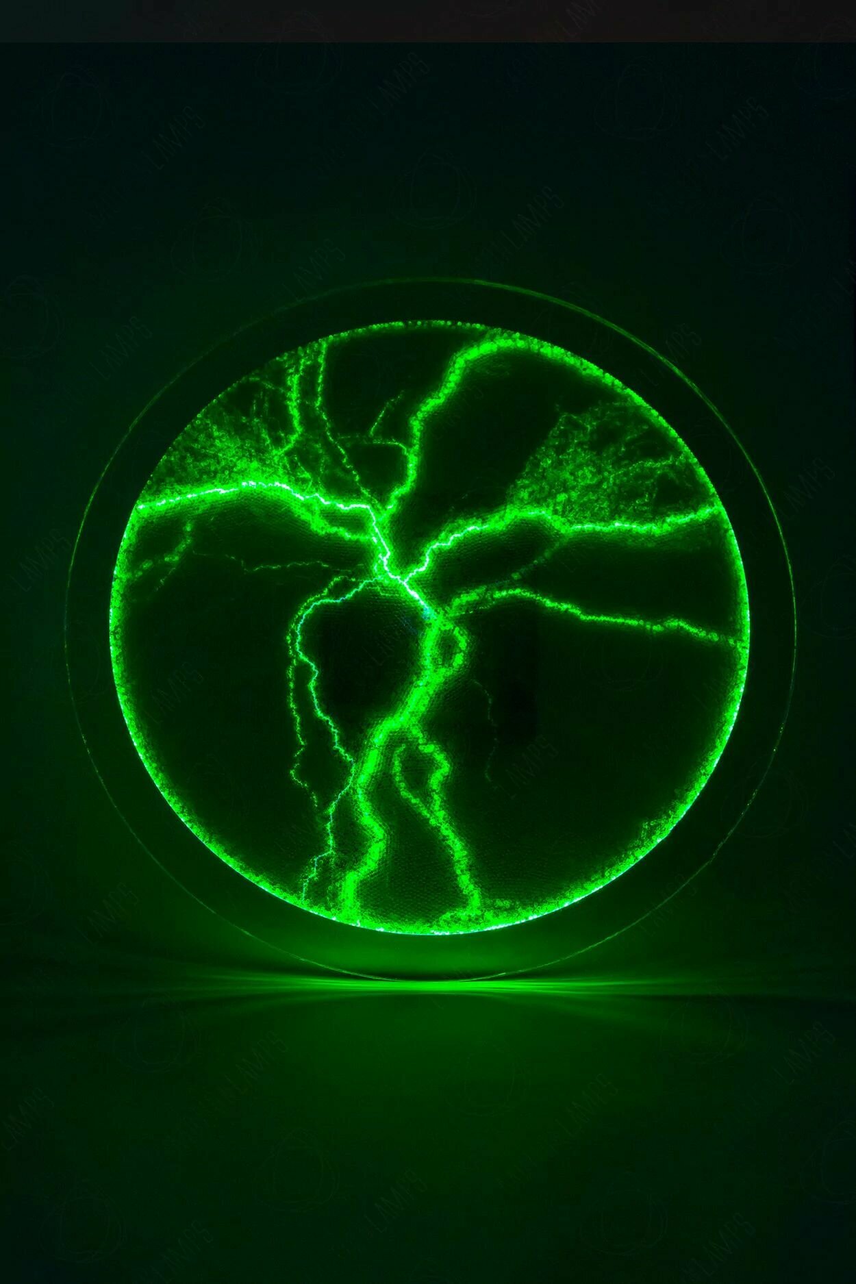 Электрический плазменный диск Тесла Зеленый 30 см