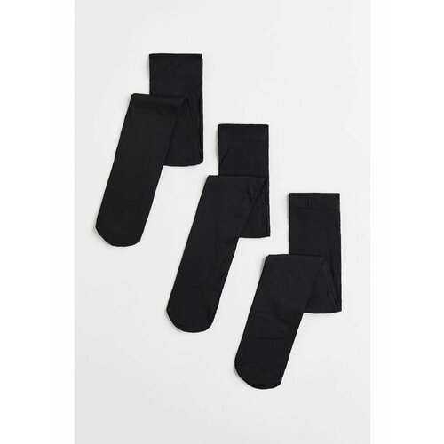 колготки h Колготки H&M, 3 шт., размер 110/116, черный