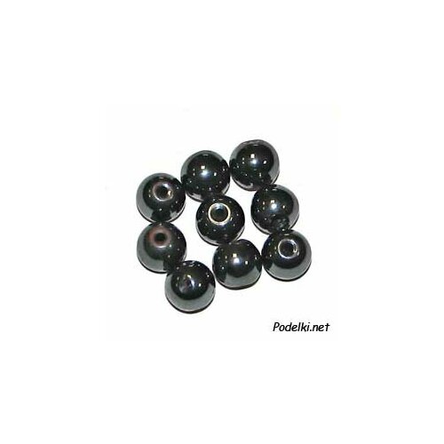 Натуральная бусина Гематит 0003339 шарик 8 мм, цена за 10 шт.