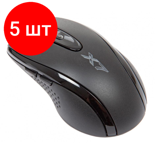 Комплект 5 штук, Мышь компьютерная A4Tech X-710BK чер опт (2000dpi) USB (7but) игровая мышь a4tech x 710bk black