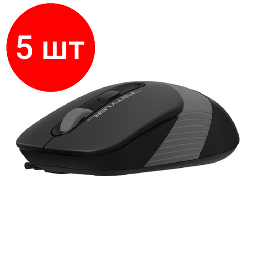 Комплект 5 штук Мышь компьютерная A4Tech Fstyler FM10 черсерый опт 1600dpi USB 4but 722800₽