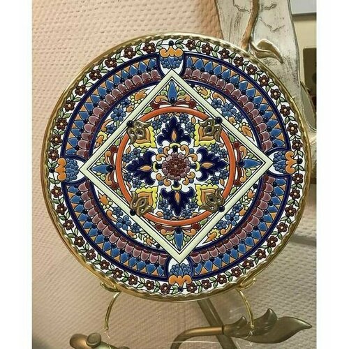 Тарелка декоративная, настенная Cearco 01280400 диаметр 28 см, ручная работа испанских мастеров.