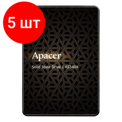 Комплект 5 штук, SSD накопитель Apacer SSD PANTHER AS340 240Gb SATA 2.5(AP240GAS340XC-1) ssd накопитель apacer as340g sata iii 240gb 2 5 ap240gas340g 1