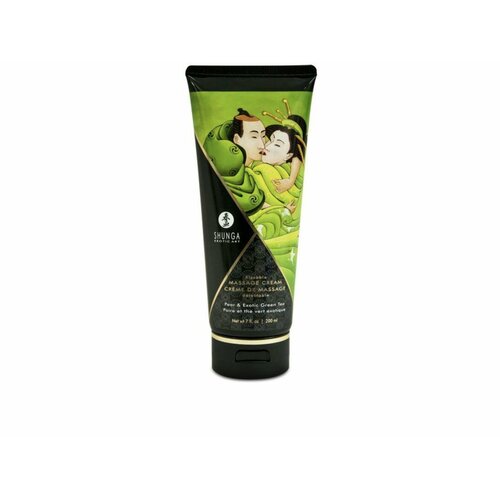 Shunga Массажный крем для тела с ароматом груши и зелёного чая Pear & Exotic Green Tea - 200 мл.