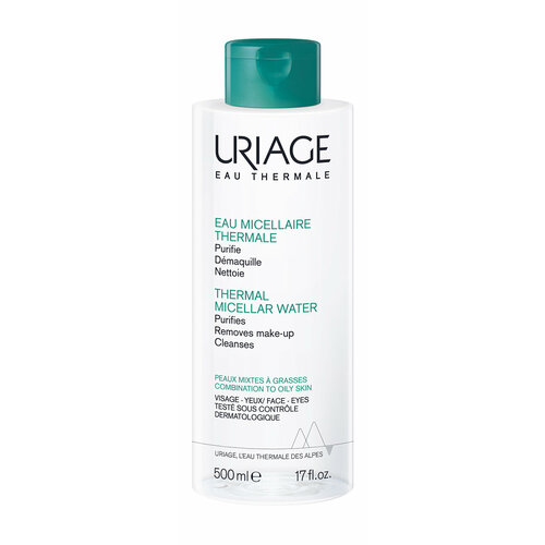 Мицеллярная вода для комбинированной и жирной кожи 500 мл Uriage Thermal Micellar Water Combination to Oily Skin мицеллярная вода для жирной и комбинированной кожи novel beauty micellar water for oily with chamomile extract 650 мл