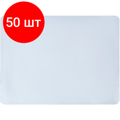 Комплект 50 штук, Коврик на стол Attache 55x65см ПВХ прозрачный, eco