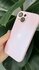Чехол матовый AG Glass IPhone 15 Logo Розовый c защитой на линзах