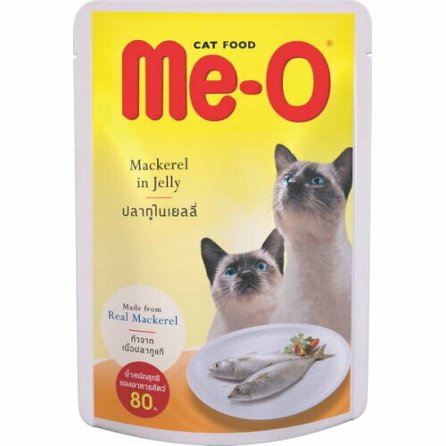Me-O консервы для кошек Макрель в желе №8 12х80гр