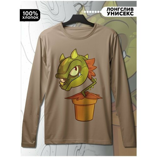 фото Лонгслив hypnotica, размер s, бежевый