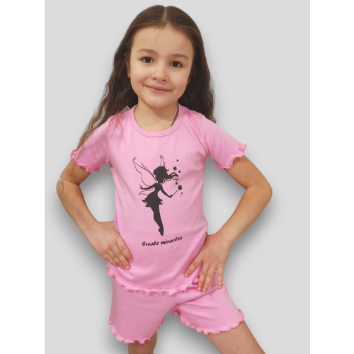 Пижама Камелия, размер 134-68, розовый пижама камелия размер 128 64 розовый
