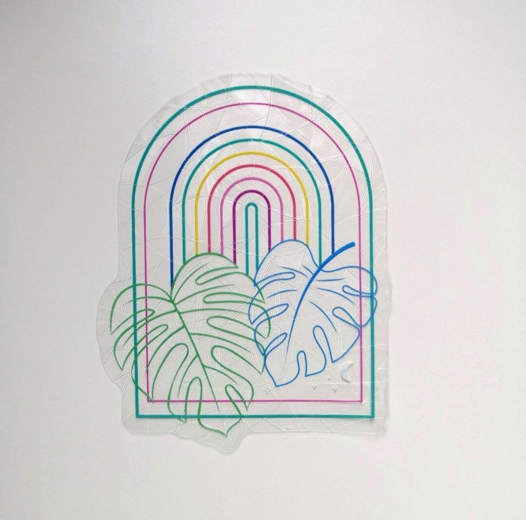 Наклейка на окно радуга / Призма радужная Rainbow / Ловец солнца ( №2 )