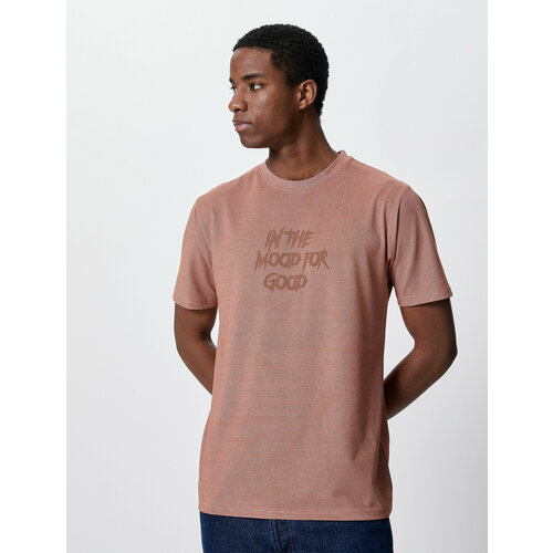 фото Футболка koton, размер m, красный, коричневый