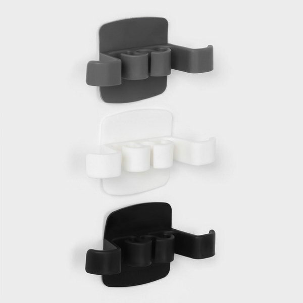 фото Зажим для проводов на бытовую технику, 3 шт, 9.5x5.3x2.5 см, цвет белый/чёрный/серый