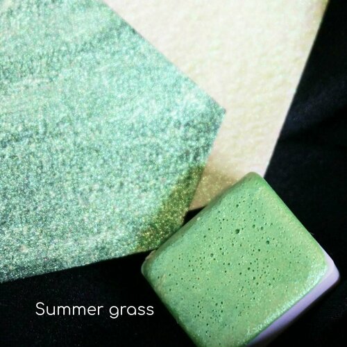 Акварель Tintura блестящая хамелеон Летняя трава - Summer grass, полукювета