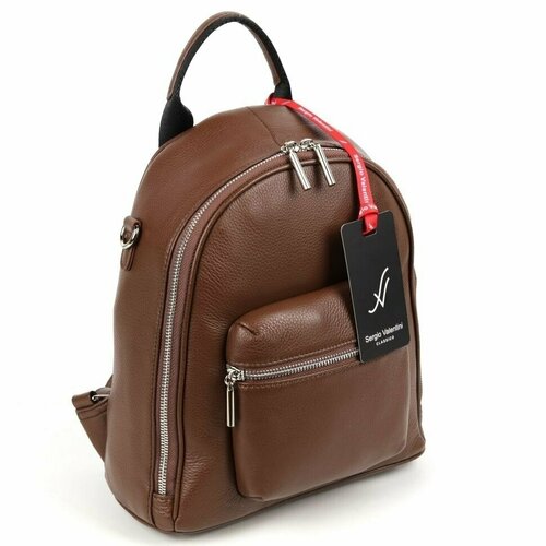 фото Рюкзак sergio valentini sv-sz756/b марун, фактура гладкая, коричневый