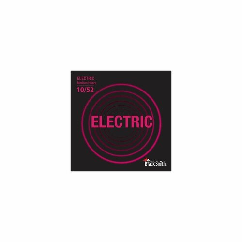 BlackSmith Electric Medium Heavy 10/52 струны для электрогитары, 10-52, оплетка из никеля electric guitar strings2220 2221 2222 2223 2225play real heavy metal rock nickel wound 6 strings for electric guitar accessories