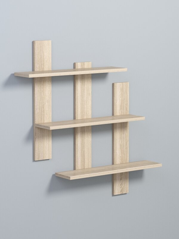 Полка настенная "вайб" №2, Дуб Сонома. Производитель товара - компания Westcom.