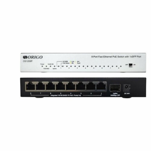 блок питания ubiquiti poe 54 80w poe 54v 80w ORIGO Коммутатор OS1209P/A1A