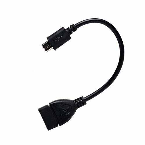 Кабель OTG - micro USB RockBox 10 см, чёрный (black), 1 шт. кабель usb micro usb rockbox rc m01 100 см черный