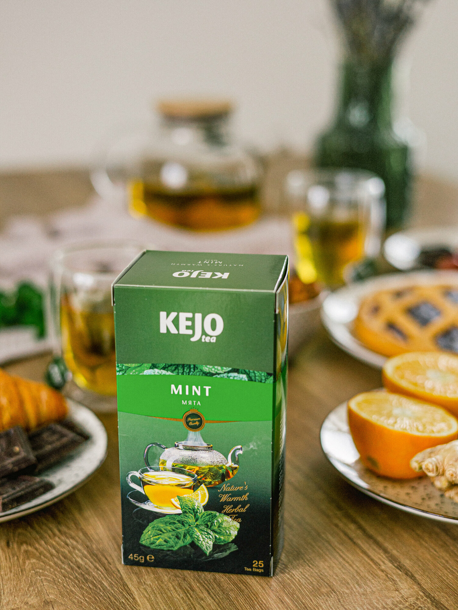 Мята KEJOfoods MINT в пакетиках 25*1,8гр картон - фотография № 5