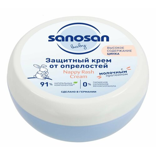 SANOSAN Защитный крем от опрелостей Baby Nappy Rash Cream babe pediatric nappy rash diaper cream 100 ml