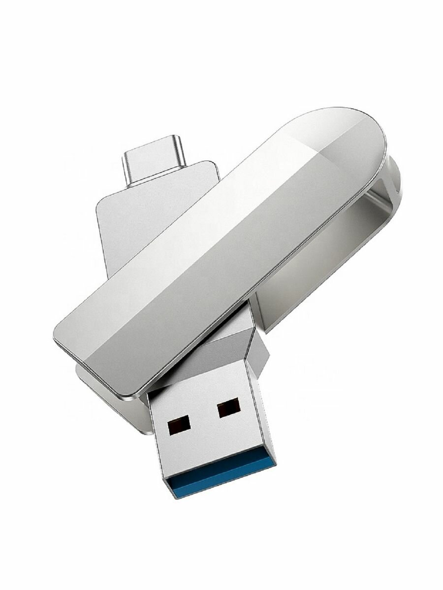 USB флеш-накопитель HOCO UD10 Wise USB 30/Type-C 32GB серебристый