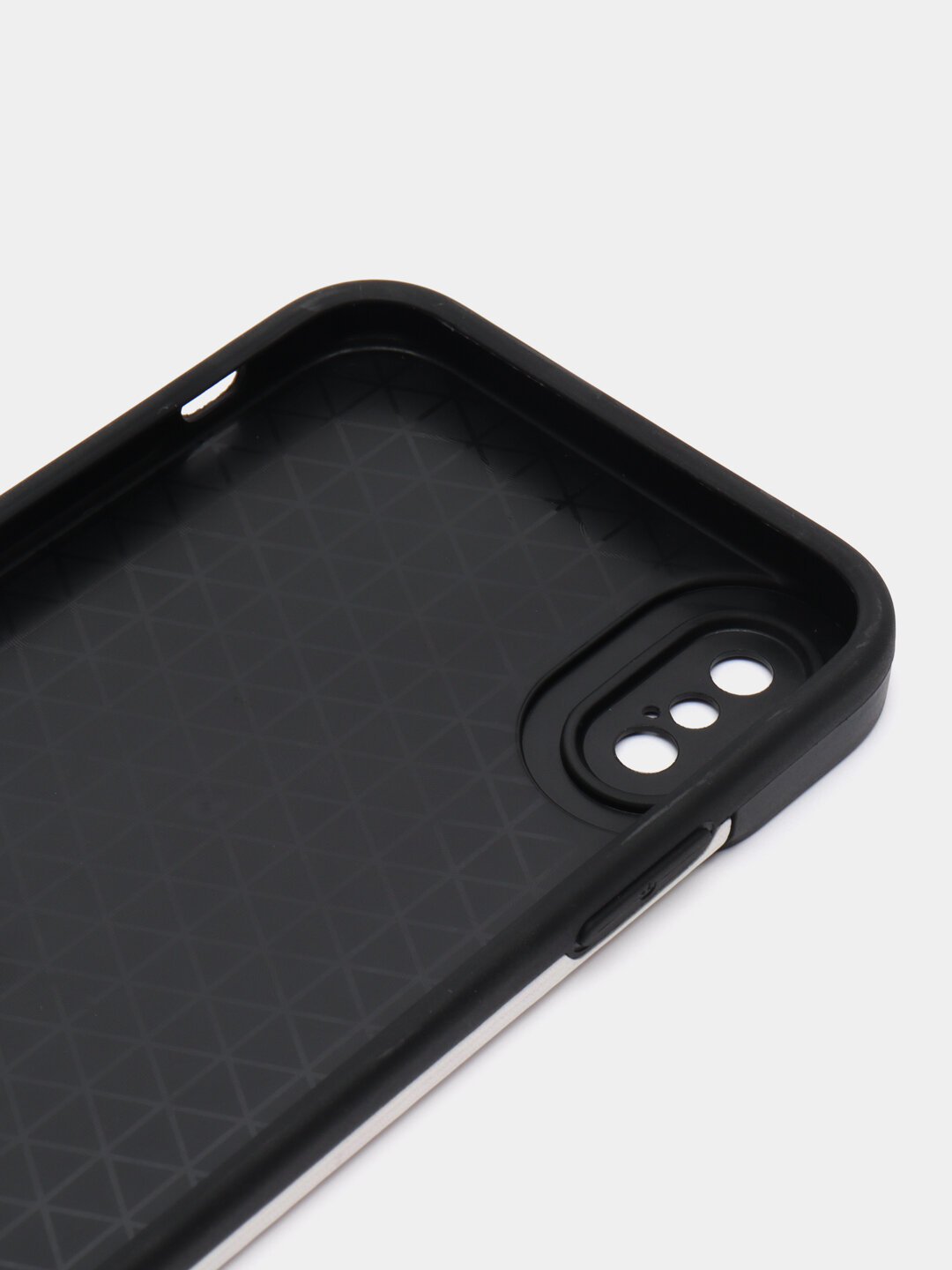 Защитный чехол на айфон 13 про макс силиконовый противоударный бампер для Apple с защитой камеры, чехол на iphone 13 pro max, черный/белый