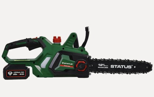 Изображение товара Аккумуляторная цепная электропила STATUS SCB300-20KIT, Li-Ion 20В, 4Ач, длина шины 30см