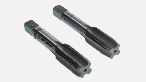 Изображение товара Метчик АвтоDело M16x1.25, ручной, для метрической резьбы, 2 шт.