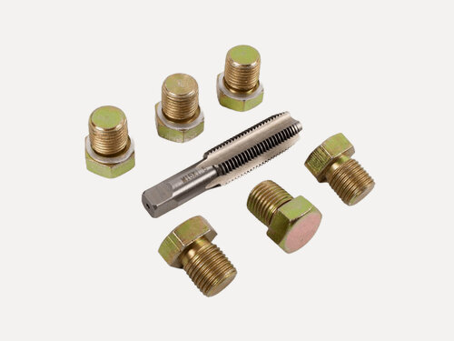 Изображение товара Набор THORVIK для восстановления резьбы сливного отверстия поддона M15х1.5, 7 предметов