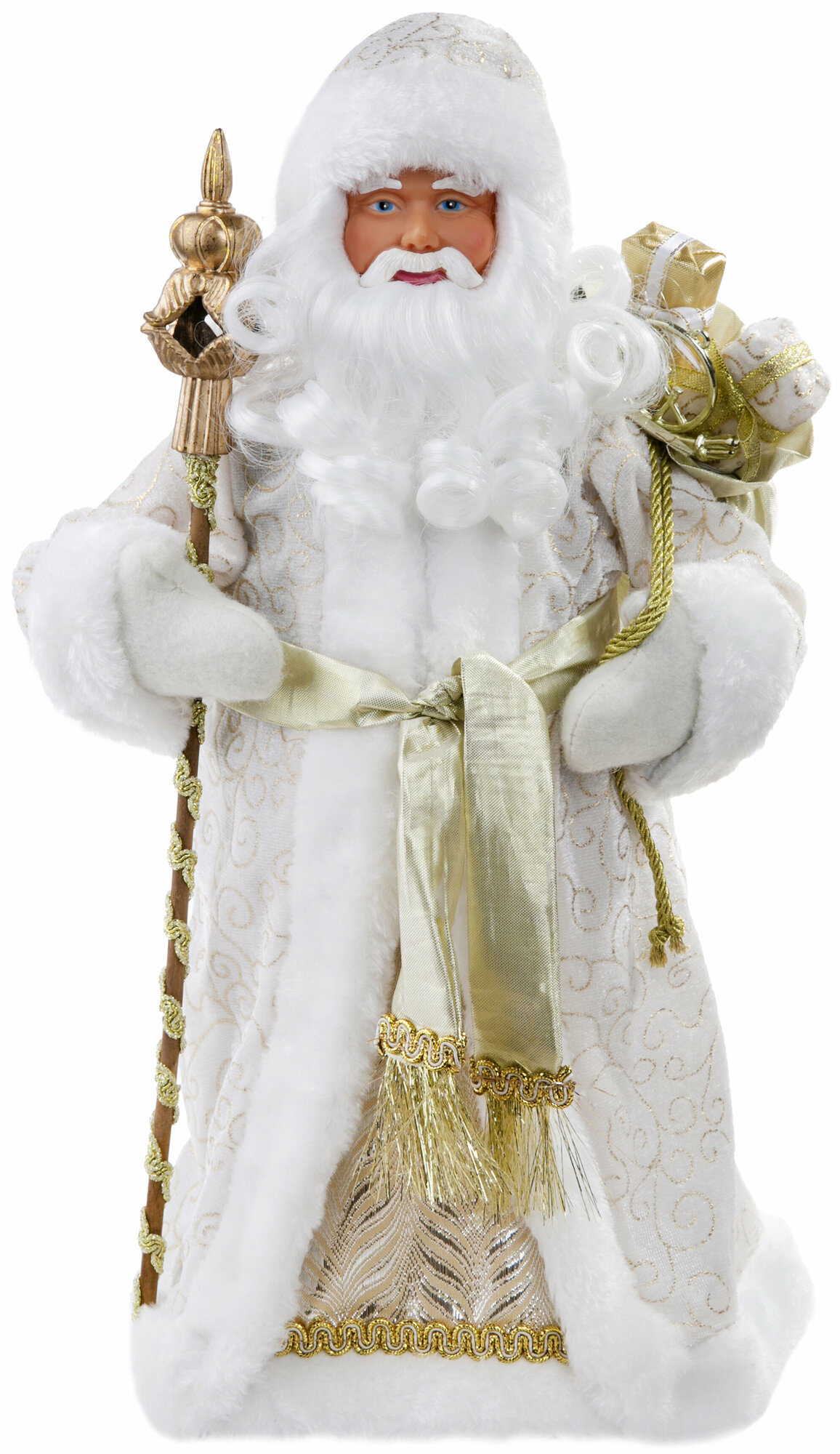 Новогодняя фигурка Дед Мороз В золотистой шубке
