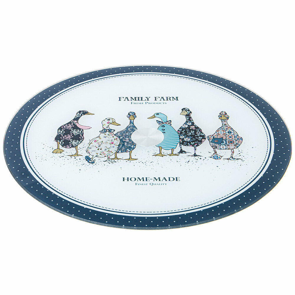 Тортовница вращающаяся гуси D 32 см. высота 3 см KSG-357-242