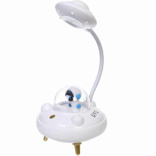 Настольная лампа «Sweet - Полёт в космос» LED 10,8*10,8*21,5 см, USB 3.7v 3w, Белый