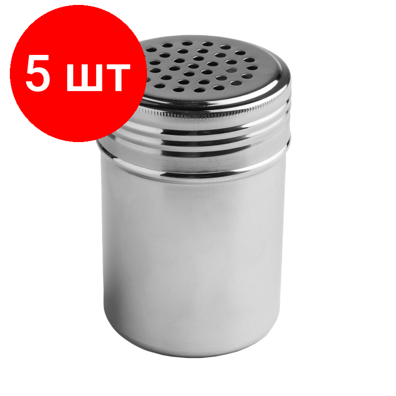 фото Комплект 3 штук, Диспенсер для муки и сахара, 300 мл, без ручки, нерж. сталь (KW-I-U)