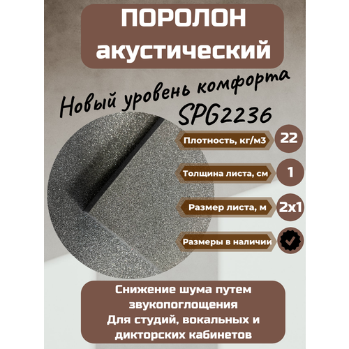 Поролон акустический SPG2236 2000*1000*10 мм