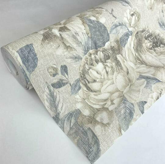 фото Обои супермоющиеся Винил на флизелине Grandeco 165403 Лимонти на темно-бежевом, 1,06 м, 10 м.