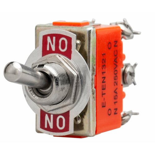 4 pcs ac 250v 2a 120v 5a momentary on off on 3 position 6 pins dpdt toggle switch Тумблер двухпозиционный (переключатель ON-ON) C фиксацией, без подсветки, 6 контактов